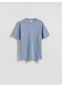 Reserved - Bawełniany t-shirt boxy - jasnoniebieski ze sklepu Reserved w kategorii T-shirty męskie - zdjęcie 186178365