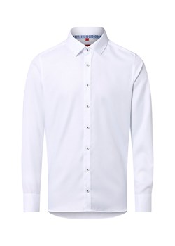Finshley & Harding Męska koszula biznesowa Mężczyźni Slim Fit Bawełna biały jednolity ze sklepu vangraaf w kategorii Koszule męskie - zdjęcie 186178678