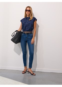 Mohito - Jeansy skinny push up - granatowy ze sklepu Mohito w kategorii Jeansy damskie - zdjęcie 186181596