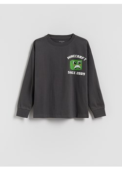 Reserved - Longsleeve Minecraft - ciemnoszary ze sklepu Reserved w kategorii T-shirty chłopięce - zdjęcie 186182066
