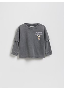 Reserved - Longsleeve Snoopy - czarny ze sklepu Reserved w kategorii T-shirty chłopięce - zdjęcie 186182139