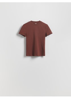 Reserved - T-shirt regular - brązowy ze sklepu Reserved w kategorii Bluzki damskie - zdjęcie 186182777