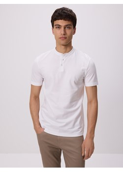 Reserved - Koszulka polo regular ze stójką - biały ze sklepu Reserved w kategorii T-shirty męskie - zdjęcie 186184377