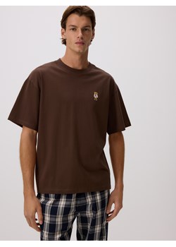 Reserved - Dwuczęściowa piżama z haftem - brązowy ze sklepu Reserved w kategorii Piżamy męskie - zdjęcie 186184566