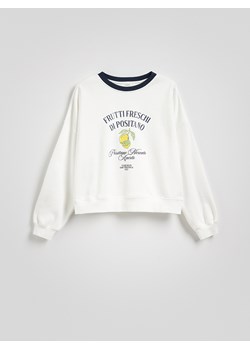Reserved - Bluza z nadrukiem - złamana biel ze sklepu Reserved w kategorii Bluzy damskie - zdjęcie 186184878