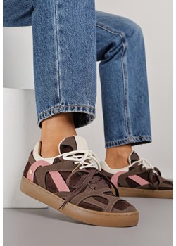 Brązowe Sneakersy w Stylu Klasycznych Tenisówek z Podwójnym Sznurowaniem Livitta ze sklepu born2be.pl w kategorii Buty sportowe damskie - zdjęcie 186185109