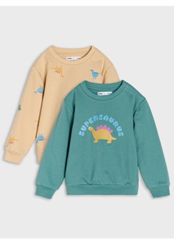 Sinsay - Bluza crewneck z nadrukiem 2 pack - zielony - id: 523EM-67X - marki Sinsay - 186185576 Sinsay - Bluza crewneck z nadrukiem 2 pack - zielony ze sklepu Sinsay w kategorii Bluzy i swetry - zdjęcie 186185576