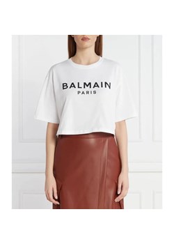 Balmain T-shirt CROPPED | Regular Fit ze sklepu Gomez Fashion Store w kategorii Bluzki damskie - zdjęcie 186185679