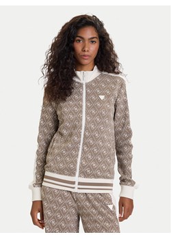 Guess Bluza V5BQ16 K1990 Brązowy Regular Fit ze sklepu MODIVO w kategorii Bluzy damskie - zdjęcie 186186657