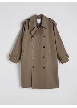 Reserved - Klasyczny trencz - brązowy ze sklepu Reserved w kategorii Płaszcze męskie - zdjęcie 186189555