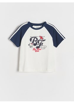 Reserved - T-shirt z nadrukiem Hello Kitty - granatowy ze sklepu Reserved w kategorii Bluzki dziewczęce - zdjęcie 186189707