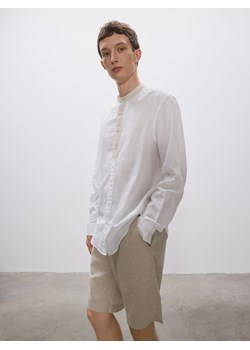 Reserved - Szorty chino z lnem - beżowy ze sklepu Reserved w kategorii Spodenki męskie - zdjęcie 186189709