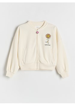 Reserved - Bluza bomberka SmileyWorld® - kremowy ze sklepu Reserved w kategorii Bluzki dziewczęce - zdjęcie 186189777