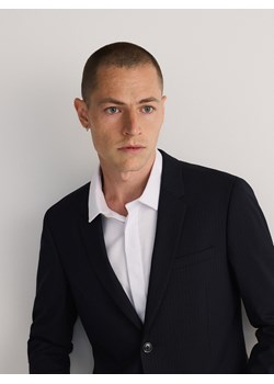 Reserved - Marynarka slim fit z wiskozą - granatowy ze sklepu Reserved w kategorii Marynarki męskie - zdjęcie 186190108