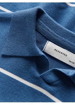 Reserved - Sweter polo w paski - granatowy ze sklepu Reserved w kategorii Swetry chłopięce - zdjęcie 186190529