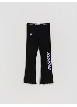 Reserved - Legginsy flare Kuromi - czarny ze sklepu Reserved w kategorii Spodnie dziewczęce - zdjęcie 186190976