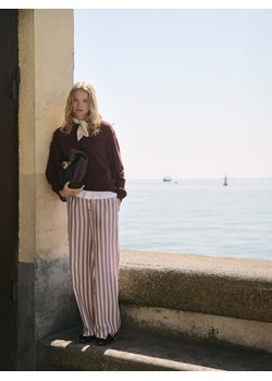 Reserved - Gładka bluza z bawełną - bordowy ze sklepu Reserved w kategorii Bluzy damskie - zdjęcie 186191195