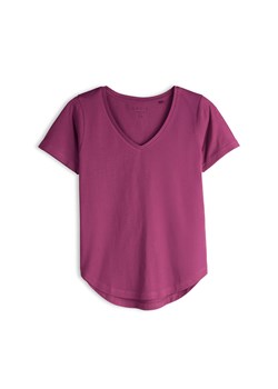 GATE Podstawowy bawełniany t-shirt z dekoltem w serek 34 ze sklepu gateshop w kategorii Bluzki damskie - zdjęcie 186192355