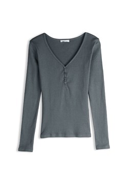 GATE Prążkowany top z guzikami 34 ze sklepu gateshop w kategorii Bluzki damskie - zdjęcie 186192726