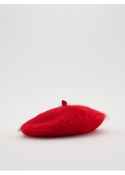 Reserved - Beret z wełną - czerwony ze sklepu Reserved w kategorii Berety damskie - zdjęcie 186193475