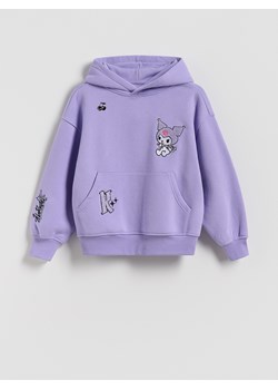 Reserved - Bawełniana bluza Kuromi - fioletowy ze sklepu Reserved w kategorii Bluzy dziewczęce - zdjęcie 186193825