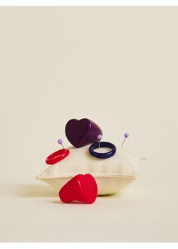 Reserved - Pierścionki w kształcie serca 2 pack - czerwony ze sklepu Reserved w kategorii Pierścionki - zdjęcie 186194415