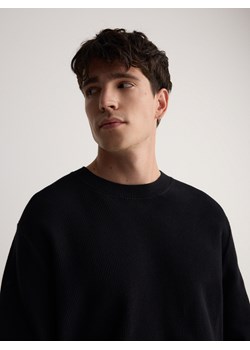Reserved - Bawełniany sweter - czarny ze sklepu Reserved w kategorii Swetry męskie - zdjęcie 186194628