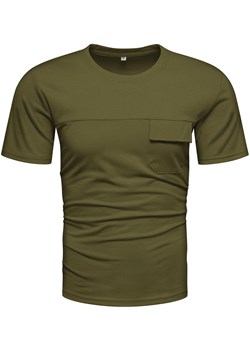 Koszulka męska zielona z kieszonką Recea ze sklepu Recea.pl w kategorii T-shirty męskie - zdjęcie 186195889