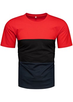 T-shirt męski w pasy kolorowy Recea ze sklepu Recea.pl w kategorii T-shirty męskie - zdjęcie 186195897