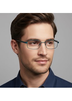 Męskie oprawki korekcyjne zerówki okulary prostokątne metalowe 659E Niebieskie - id: 9311 - marki Sunoptic - 186196507 Męskie oprawki korekcyjne zerówki okulary prostokątne metalowe 659E Niebieskie ze sklepu Stylion w kategorii Okulary korekcyjne męskie - zdjęcie 186196507