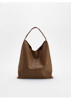 Reserved - Skórzana torebka hobo - brązowy ze sklepu Reserved w kategorii Torby Shopper bag - zdjęcie 186197806