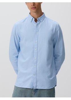 Reserved - Bawełniana koszula slim fit - jasnoniebieski ze sklepu Reserved w kategorii Koszule męskie - zdjęcie 186197947