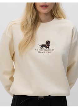 Reserved - Bluza z ozdobnym haftem - kremowy - id: 676GA-02X - marki Reserved - 186198606 Reserved - Bluza z ozdobnym haftem - kremowy ze sklepu Reserved w kategorii Bluzy damskie - zdjęcie 186198606