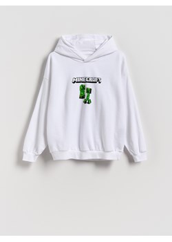 Reserved - Bluza Minecraft - biały ze sklepu Reserved w kategorii Bluzy chłopięce - zdjęcie 186198928