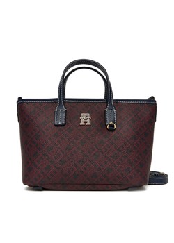Torebka Tommy Hilfiger Th Monoplay Le Nano Tote AW0AW17717 Granatowy ze sklepu eobuwie.pl w kategorii Torby Shopper bag - zdjęcie 186199789