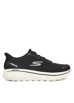 Sneakersy Skechers Go Walk Arch Fit N-Joy 217075 BKW Czarny ze sklepu eobuwie.pl w kategorii Buty sportowe męskie - zdjęcie 186199878