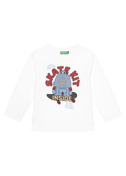 United Colors Of Benetton Bluzka 3I1XG10KQ Biały Regular Fit ze sklepu MODIVO w kategorii T-shirty chłopięce - zdjęcie 186200607