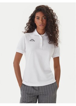 Kappa Polo Logo Sharas Wss 302B3C0 Biały Regular Fit ze sklepu MODIVO w kategorii Bluzki damskie - zdjęcie 186200625