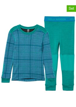 Helly Hansen 2-częściowy zestaw bielizny funkcyjnej w kolorze niebiesko-zielonym ze sklepu Limango Polska w kategorii Piżamy dziecięce - zdjęcie 186203485