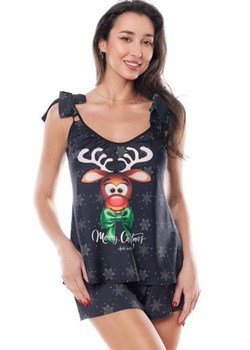 Piżama świąteczna damska czarna Aster + bodystocking Muriel GRATIS, Kolor czarny, Rozmiar XS, Anais - id: 179794 - marki Anais - 186203826 Piżama świąteczna damska czarna Aster + bodystocking Muriel GRATIS, Kolor czarny, Rozmiar XS, Anais ze sklepu Intymna w kategorii Piżamy damskie - zdjęcie 186203826