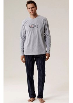 Długa piżama męska NMP-390-SZMJ_GRA, Kolor szaro-granatowy, Rozmiar M, ATLANTIC - id: 213976 - marki atlantic - 186203849 Długa piżama męska NMP-390-SZMJ_GRA, Kolor szaro-granatowy, Rozmiar M, ATLANTIC ze sklepu Intymna w kategorii Piżamy męskie - zdjęcie 186203849