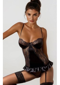Casmir gorset damski czarny + stringi Blanchet, Kolor czarny, Rozmiar L/XL, Casmir ze sklepu Intymna w kategorii Komplety bielizny damskiej - zdjęcie 186203937