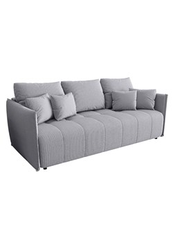 Jasnoszara sztruksowa sofa z funkcją spania F5-Z86 - id: 53036 - marki Elior - 186204857 Jasnoszara sztruksowa sofa z funkcją spania F5-Z86 ze sklepu Edinos.pl w kategorii Sofy i kanapy - zdjęcie 186204857