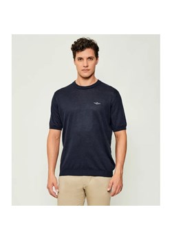 Aeronautica Militare Lniany sweter | Regular Fit - id: AM252M000060001 - marki Aeronautica Militare - 186205506 Aeronautica Militare Lniany sweter | Regular Fit ze sklepu Gomez Fashion Store w kategorii Swetry męskie - zdjęcie 186205506