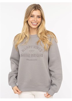 Zwillingsherz Bluza &quot;Happy Vibes&quot; w kolorze szarym ze sklepu Limango Polska w kategorii Bluzy damskie - zdjęcie 186205738