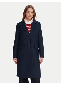 Tommy Hilfiger Płaszcz wełniany WW0WW46547 Granatowy Regular Fit ze sklepu MODIVO w kategorii Płaszcze damskie - zdjęcie 186205936