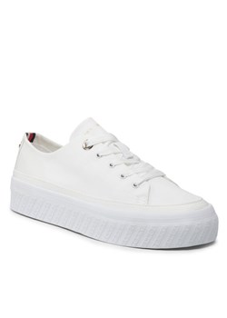 Tommy Hilfiger Sneakersy Monochromatic Vulc Sneaker FW0FW06460 Biały ze sklepu MODIVO w kategorii Trampki damskie - zdjęcie 186205949