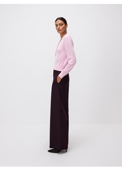 Reserved - Spodnie wide leg z kantem - ciemnobrązowy ze sklepu Reserved w kategorii Spodnie damskie - zdjęcie 186206738
