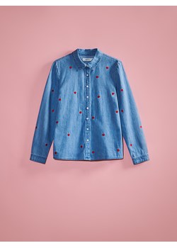 Reserved - Jeansowa koszula w serca - niebieski ze sklepu Reserved w kategorii Koszule damskie - zdjęcie 186207645