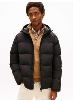 Tommy Hilfiger Męska kurtka puchowa Mężczyźni Sztuczne włókno czarny jednolity ze sklepu vangraaf w kategorii Kurtki męskie - zdjęcie 186207885